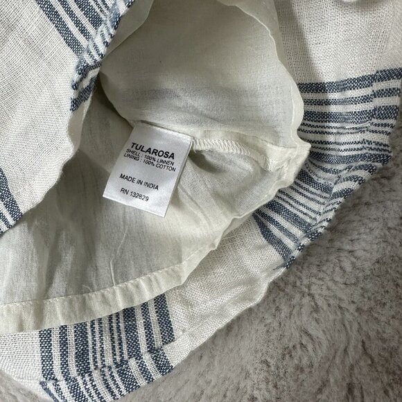 Tularosa Sara Dress Linen Chambray Stripe Size Small NWT - Picture 7 of 8
